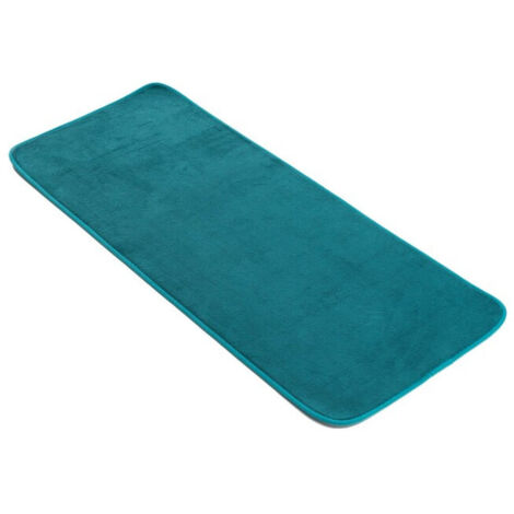 Tapis De Bain Microfibre "vitamine" 50x120cm Bleu Canard