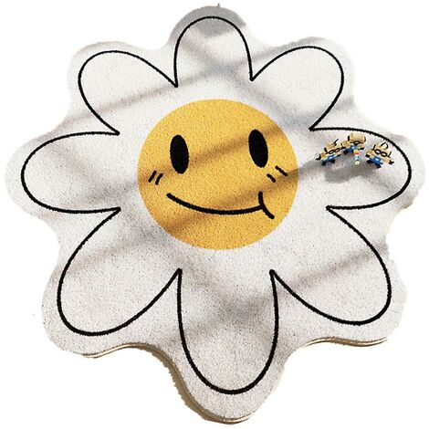 Tapis de bain mignon tapis de visage souriant tapis de salle de bain tournesol
