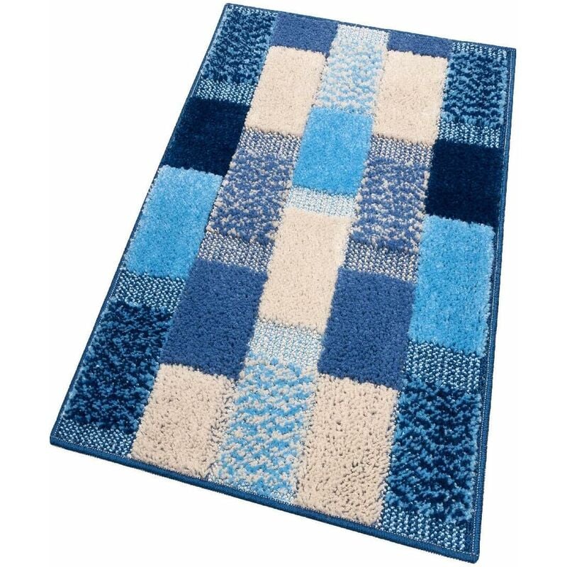 Emmevi Mv S.p.a. - Tapis de Bain Moderne Doux Antidérapant Tapis de Douche Lavable Absorbant Bleu - 60x140 cm
