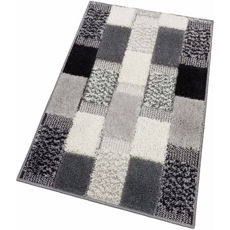 Tapis de Bain Moderne Doux Antidérapant Tapis de Douche Lavable Absorbant Gris - 60x120 cm