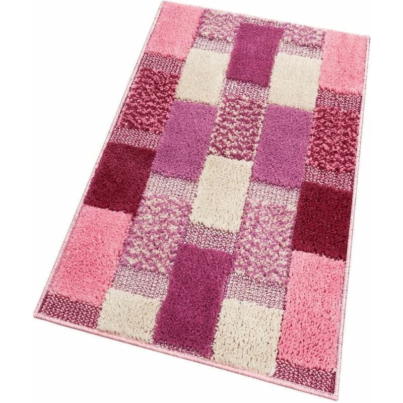 Tapis de Bain Moderne Doux Antidérapant Tapis de Douche Lavable Absorbant Rose - 50x80 cm