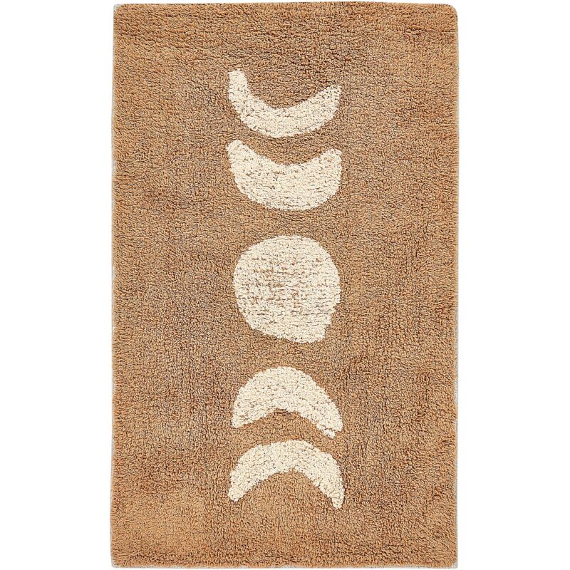 Beliani - Tapis de Bain Moderne en Coton Rectangulaire 50 x 80 cm Salle de Bain Marron Esme