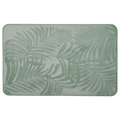 Tapis de bain mousse à mémoire de forme en polyester vert 50x80cm - vert