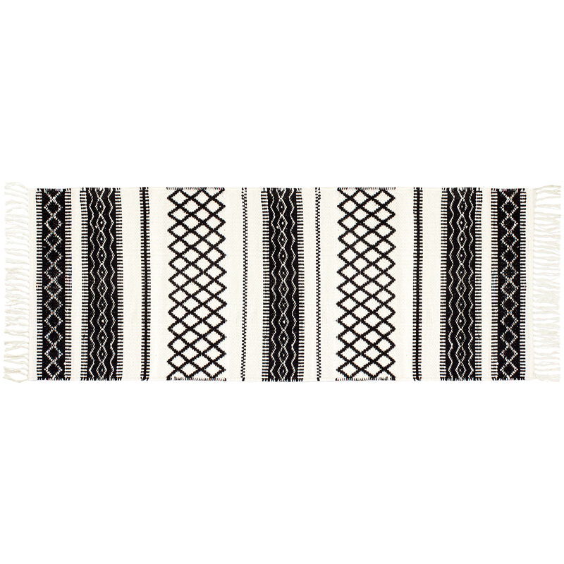 Tapis de bain navajo 45x120 noir
