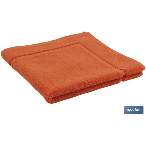 Tapis de bain orange Gr.1000 modèle Sunrise 60x60cm