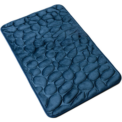 Tapis de bain pavé en relief doux en mousse à mémoire de forme tapis de sol antidérapant absorbant l'eau paillasson tapis de chaise tapis de salle de bain lavable en machine tapis 16 x 24 pouces
