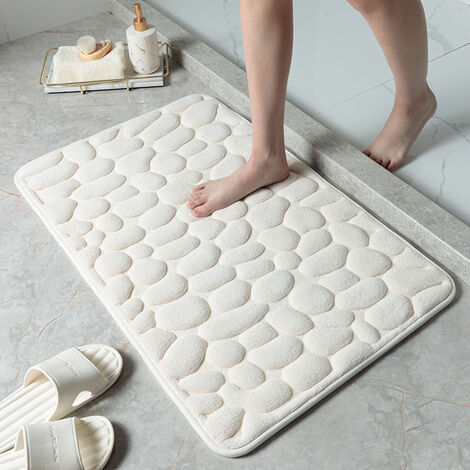 Tapis de bain pavé, tapis antidérapant, tapis de sol de baignoire, salle de douche, paillasson, pad en mousse à mémoire de forme