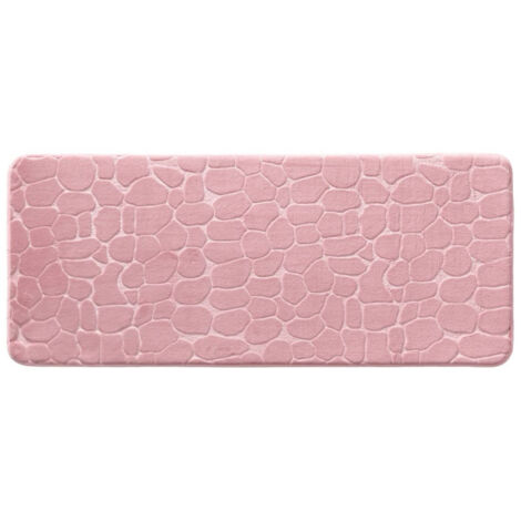 Tapis de Bain "Ricochet" 50x120cm Rose Poudré