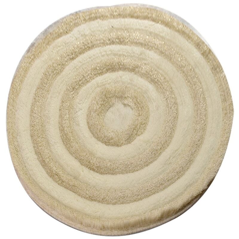 Tapis de bain rond écru