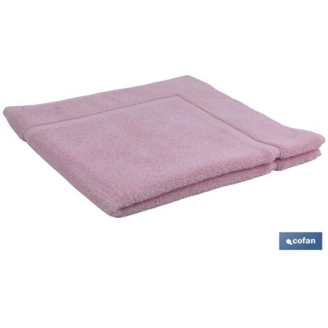 Tapis de bain rose clair Gr.1000 modèle fleur 60x60 cm