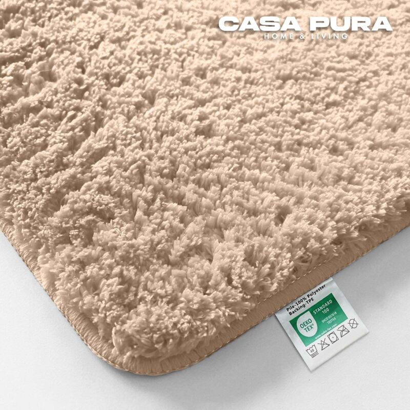 Tapis de bain Sky Uni Beige crème 70 x 120 cm