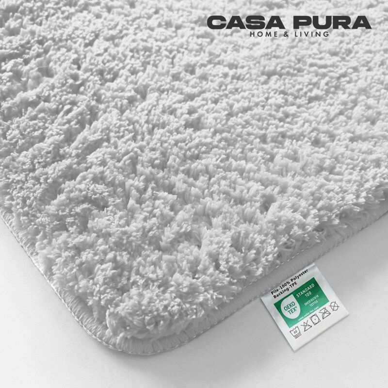 Tapis de bain Sky Uni Polyester Blanc-Neige 70 x 120 cm