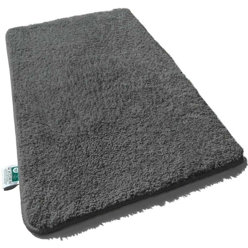 Tapis de bain Sky Uni Polyester Gris sombre 80 x 150 cm