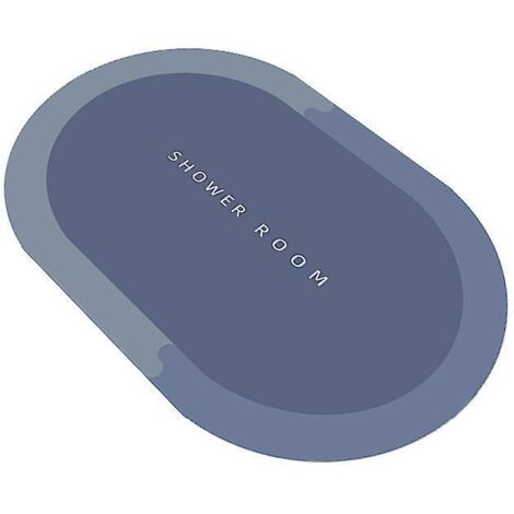 Tapis de bain super absorbant, tapis de sol à séchage rapide, tapis de salle de bain antidérapant, paillasson d'entrée, bleu, 1 pièce