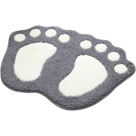 Tapis de bain Tapis absorbant l'eau antidérapant Tapis de bain en microfibre doux lavable, pour salle de bain, douche, chambre