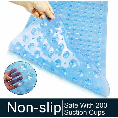Tapis de bain, tapis de bain antidérapant pour enfants avec 200 ventouses, tapis de bain antidérapant lavable en machine, tapis de douche long pour bébé de salle de bain lavable en machine lavable à la main 100 * 40 cm