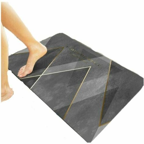 Tapis de Bain, Tapis Salle de Bain Antidérapant, Tapis de Douche Absorbant Lavable Tapis de Bain Diatomite pour la Baignoire, la Cuisine, Salon et la Salle de Bain 5080CM