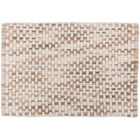 Tapis de bain tressé taupe 50x75cm - 5five