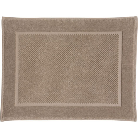 Tapis de bain uni en coton éponge Oeko-Tex 50x70cm