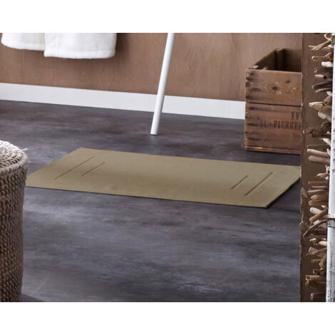 Tapis de Bain Uni et Coloré Beige foncé 50x90 cm