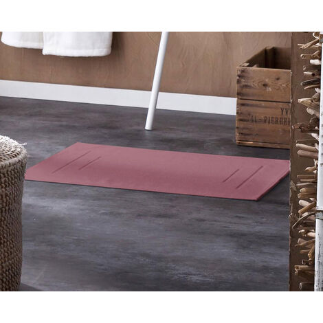 Tapis de Bain Uni et Coloré Rose Clair 50x90 cm