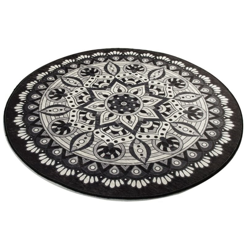 Tapis de bain WELLHOME NOIR/GRIS - 100 cm