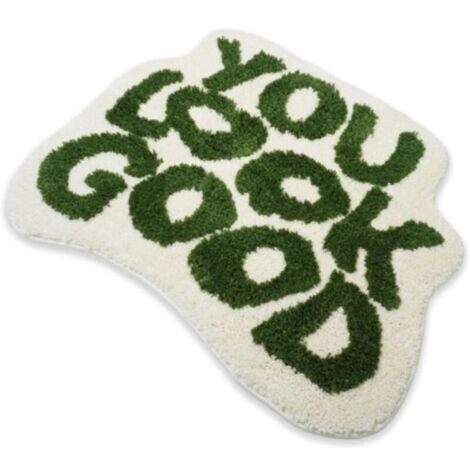 Tapis de Bain,Tapis de Douche Antidérapant Alphabet,Créativité Carpette Rigolo,Poil Moyen Tapis pour Chambre à Coucher,Carpette Absorbant Salle