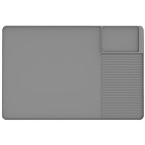 Tapis de bar à café 24x16 pouces avec tapis égouttoir amovible - Gris foncé