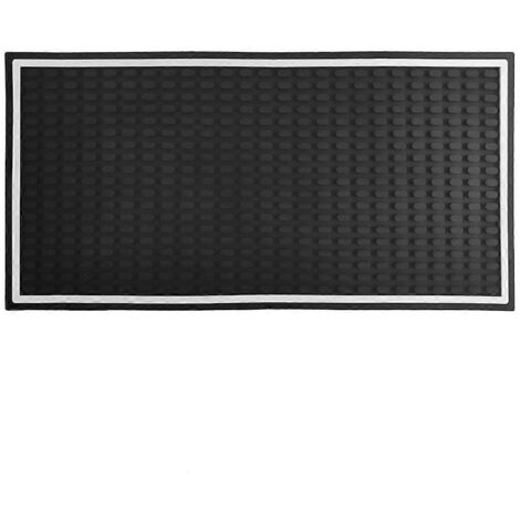Tapis de bar en PVC noir 45 x 30 x 1 cm