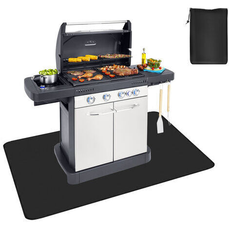 Tapis de barbecue 97127CM Tapis de protection de sol pour barbecue Tapis de barbecue et plancha