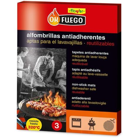 Tapis de barbecue antiadhésif, 3 pièces
