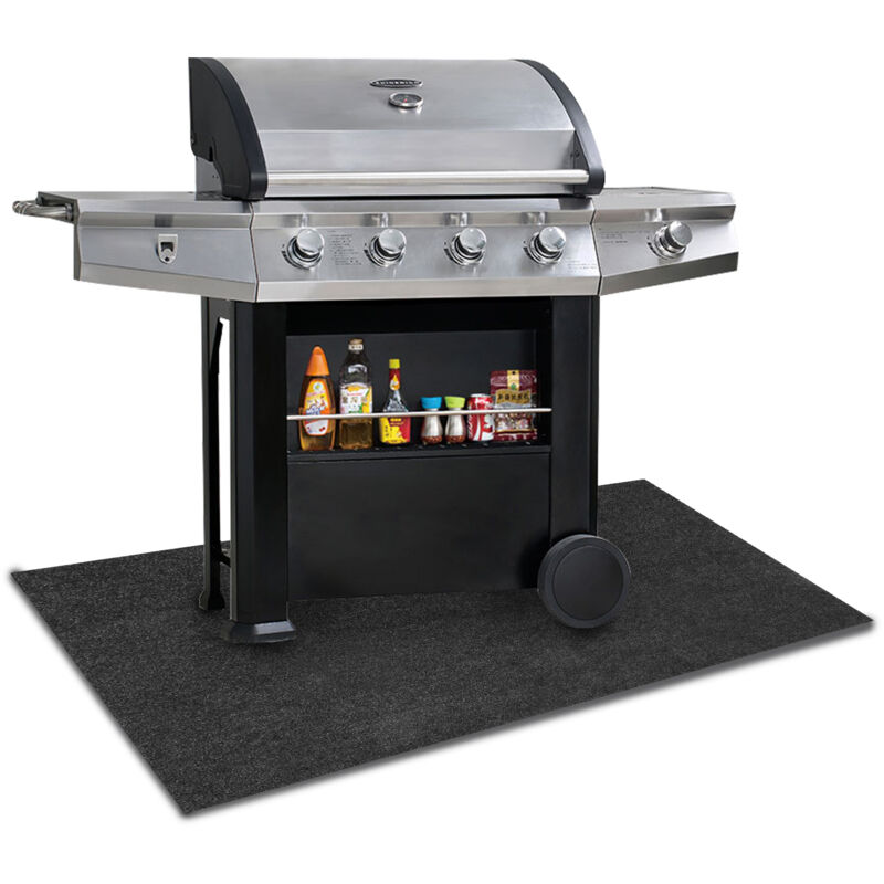 Jopassy - Tapis de barbecue Tapis de protection tapis de gril tapis ignifuge sous-couche étanche résistant à l'huile 100x120CM