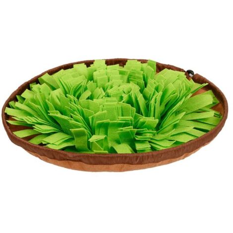 Tapis de bol renifleur pour animaux de compagnie Les chiens et les chats consomment de l'énergie Couverture de puzzle Slow Food Fuite de nourriture Bol anti-étouffement (Vert herbe)