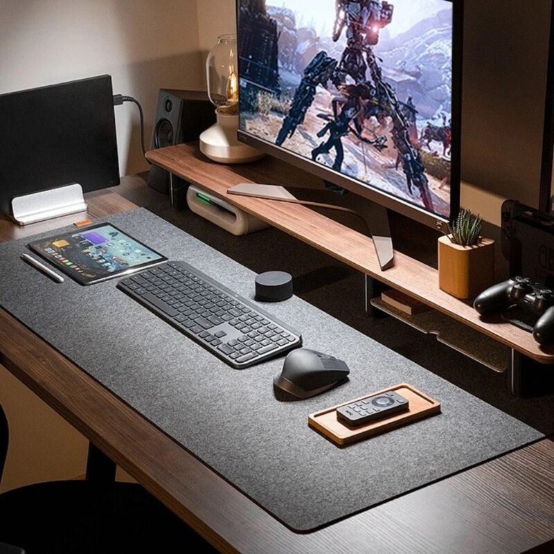 Tapis De Bureau sous Main, Grand Tapis De Souris en Feutre,Tapis Ordinateur, 3mm D'Épaisseur, Antidérapant,100 x 50 Cm - pour Le Bureau Et La Maison