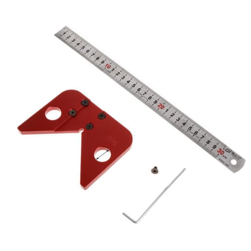 Outil de mesure pour le travail du bois, règle à angle droit de 45/90 degrés, règle de charpentier