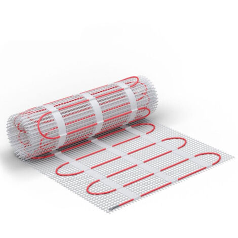 Tapis de cable chauffant electrique 1500W pour chauffage au sol 12,5 m2 avec Thermostat