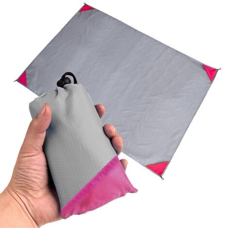 Tapis de camping imperméable, couverture de pique-nique, résistant à l'humidité - Rose