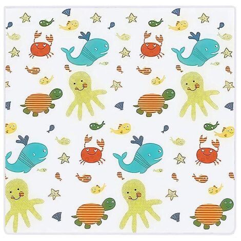 Tapis de chaise haute imperméable pour bébé, antidérapant, protège-sol et tapis de jeu 130 x 130 cm