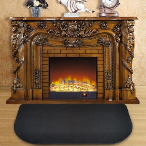 SHINING HOUSE Tapis de cheminée Tapis Ignifuge, Tapis Ignifuge 102 x 50 cm, Tapis Ignifuge de cheminée, Tapis de Protection Incendie, Tapis Ignifuge, Tapis de cheminée Ignifuge pour cheminées dans Le poêle