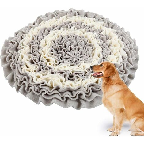 Tapis de chien snuffle mat 45 x 45 cm, Tapis de fouille chien, Tapis &eacuteducateurs interactif jouets mat, Jouets educatifs pour chien reniflement foraging exercice relaxation (Gris, 45 x 45 cm)
