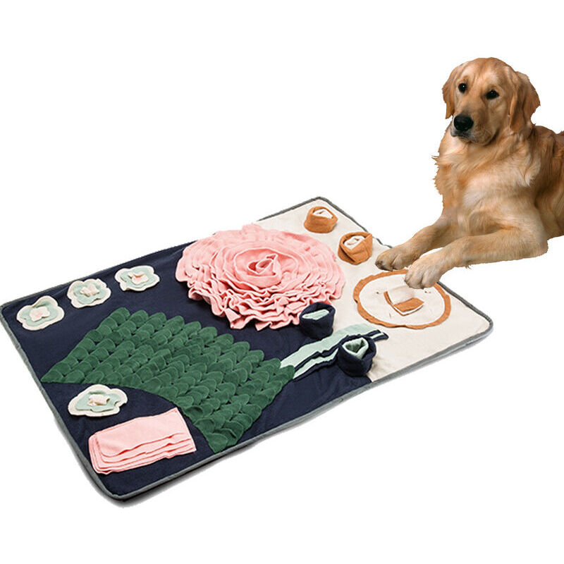 Tapis de Chien Snuffle Mat, Chien Snuffle Tapis Jouets Mat de Fouille Chien Chat Lavable Educateur Jeu d'alimentation Olfactif Jouet Interactif pour