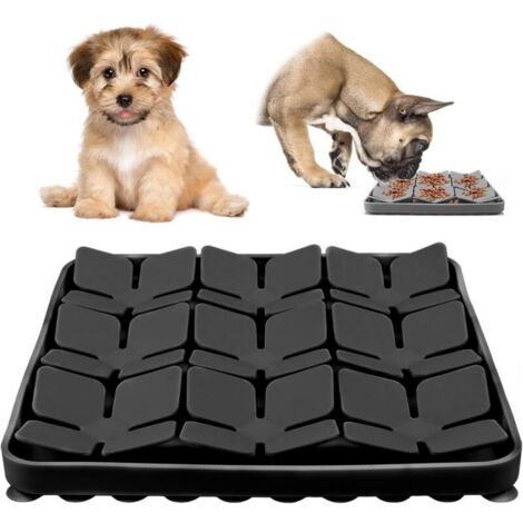 Tapis de Chien Snuffle Mat, Silicone Tapis de Leche Chien, Tapis Léchage Chien, Gamelle d'alimentation Lente, Tapis éducateurs pour Chiens Dog Puzzle Toys Tapis de Fouille