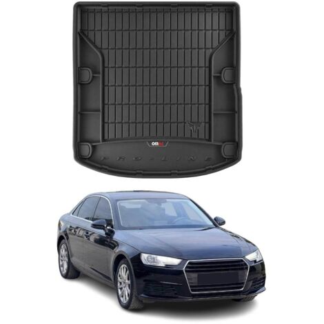 Tapis de Coffre 3D TPE Premium Compatible avec Audi A4 2015-2019  Bac de Protection de Coffre Intérieur antidérapant Revêtement de Coffre Bords Hauts pour Voiture Noir