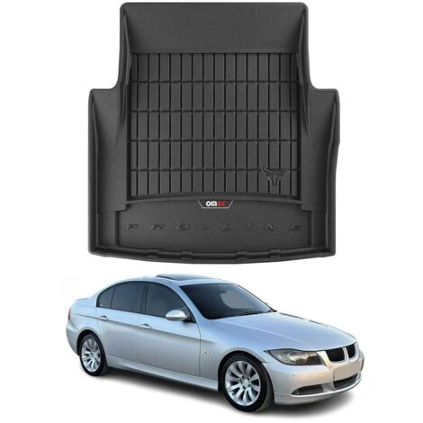Tapis de Coffre 3D TPE Premium Compatible avec BMW 3er E90 2005-2013  Bac de Protection de Coffre Intérieur antidérapant Revêtement de Coffre Bords Hauts pour Voiture Noir