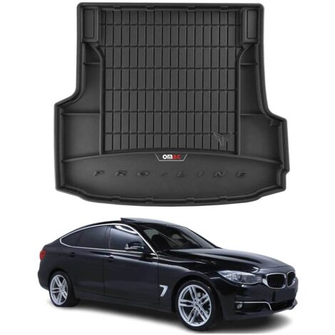 Tapis de Coffre 3D TPE Premium Compatible avec BMW Série 3 F34 Gran Turismo 2013-2020 - Bac de Protection de Coffre Intérieur antidérapant Revêtement de Coffre Bords Hauts pour Voiture Noir