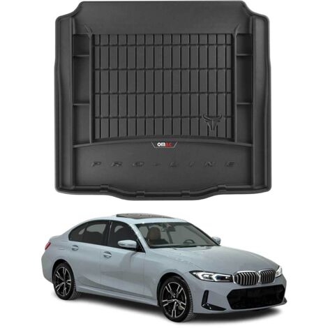 Tapis de Coffre 3D TPE Premium Compatible avec BMW Série 3 G20 2018 à 2023, Bac de Protection de Coffre Intérieur antidérapant Revêtement de Coffre Bords Hauts pour Voiture Noir