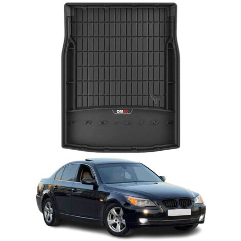 Tapis de Coffre 3D TPE Premium Compatible avec BMW Série 5 E60 2003-2010 - Bac de Protection de Coffre Intérieur antidérapant Revêtement de Coffre Bords Hauts pour Voiture Noir