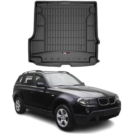 Tapis de Coffre 3D TPE Premium Compatible avec BMW X3 E83 2003-2010 - Bac de Protection de Coffre Intérieur antidérapant Revêtement de Coffre Bords Hauts pour Voiture Noir