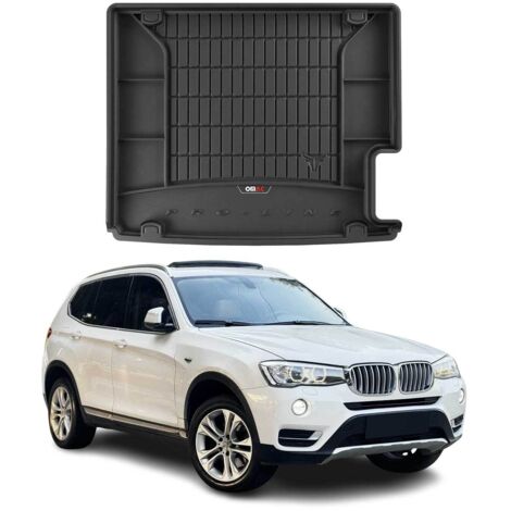 Tapis de Coffre 3D TPE Premium Compatible avec BMW X3 F25 2010-2017  Bac de Protection de Coffre Intérieur antidérapant Revêtement de Coffre Bords Hauts pour Voiture Noir
