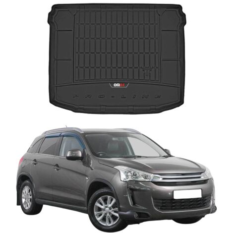 Tapis de Coffre 3D TPE Premium Compatible avec Citroen C4 Aircross 2012-2017  Bac de Protection de Coffre Intérieur antidérapant Revêtement de Coffre Bords Hauts pour Voiture Noir
